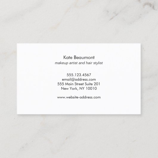 可愛エレガントいピンクと白ストライプ色 名刺 (裏面)