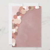 可愛エレガントいピンクの女の子の赤ちゃんシャワー 招待状 (裏面)