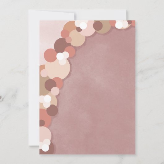 可愛エレガントいピンクの女の子の赤ちゃんシャワー 招待状 (裏面)