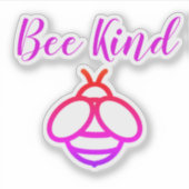 可愛エレガントいピンクパープルビーやさしい（昆虫）マルハナバチ シール (正面)