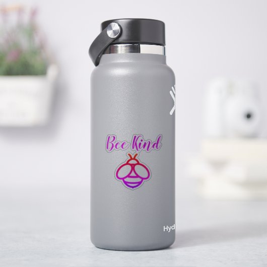 可愛エレガントいピンクパープルビーやさしい（昆虫）マルハナバチ シール (HydroFlask)