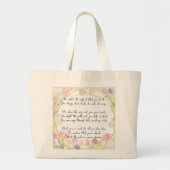 可愛エレガントいフローラ鑑賞先生 ラージトートバッグ (正面)