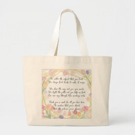 可愛エレガントいフローラ鑑賞先生 ラージトートバッグ