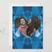 可愛エレガントいブルーモダンピンク結婚式招待状 招待状 (裏面)