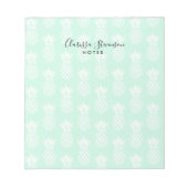 可愛エレガントいミッかわいらしントグリーンのパイナップル ノートパッド (正面)