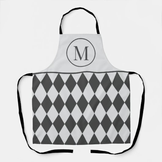 可愛エレガントいモダン柄 エプロン (正面)