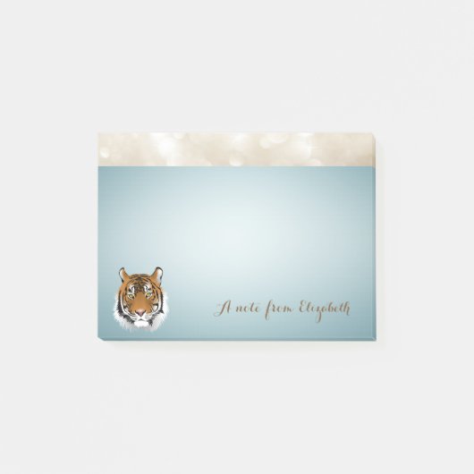 可愛エレガントいラブスタイリッシュル，タイガー，個人化 ポストイット (正面)
