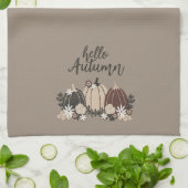 可愛エレガントいレトロ秋の黒牡丹 – 花 キッチンタオル (折り畳み)