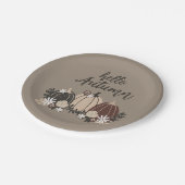 可愛エレガントいレトロ秋の黒牡丹 – 花 ペーパープレート (アングル)