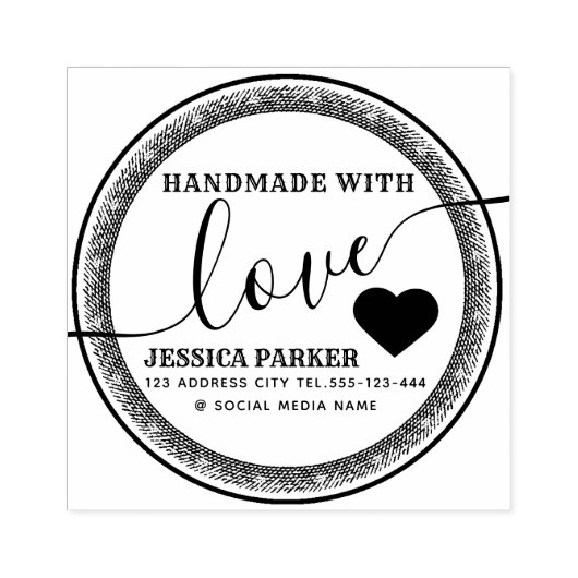 可愛エレガントいヴィンテージハート手作りゴム印 ラバースタンプ (インプリント)