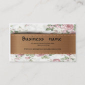可愛エレガントいヴィンテージ花柄 名刺 (裏面)