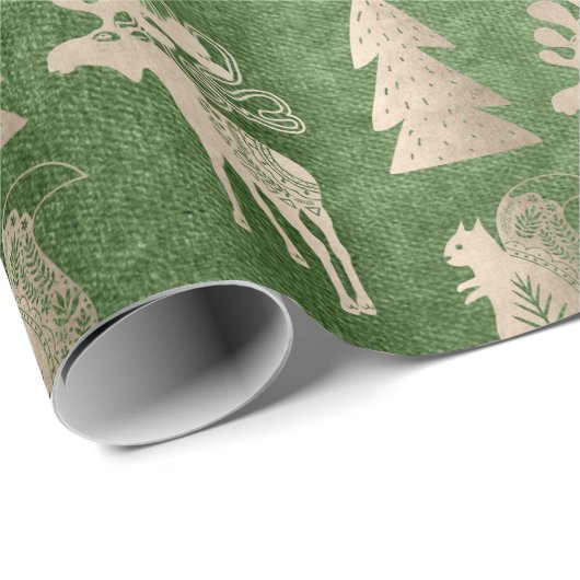 可愛エレガントい光バラ金ゴールドクリスマスパターン ラッピングペーパー (ロールコーナー)