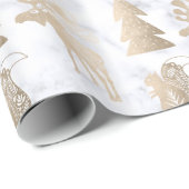 可愛エレガントい光バラ金ゴールドクリスマスパターン ラッピングペーパー (ロールコーナー)