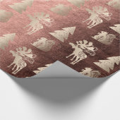 可愛エレガントい光バラ金ゴールドクリスマスパターン ラッピングペーパー (角)