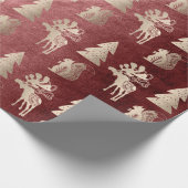 可愛エレガントい光バラ金ゴールドクリスマスパターン ラッピングペーパー (角)