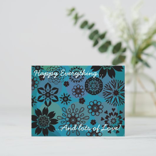 可愛エレガントい坊保フローラ曼荼羅模様かわいらし シーズンポストカード (スタンド正面)