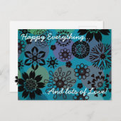 可愛エレガントい坊保フローラ曼荼羅模様かわいらし シーズンポストカード (正面/裏面)