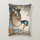 可愛エレガントい太いアヒルヴィンテージフローラ アクセントクッション (裏面(縦))