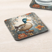 可愛エレガントい太いアヒルヴィンテージフローラ コースター (左側)