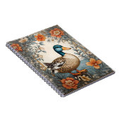 可愛エレガントい太いアヒルヴィンテージフローラ ノートブック (右側)