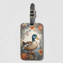 可愛エレガントい太いアヒルヴィンテージフローラ ラゲッジタグ