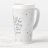 可愛エレガントい女性 |女の子ボス |グレー カフェラテマグ (右アングル)