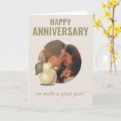 可愛エレガントい妻のアニバーサリーカード カード (黄色い花)