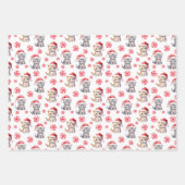可愛エレガントい子猫甘いお菓子クリスマス ラッピングペーパーシート (正面2)