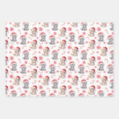 可愛エレガントい子猫甘いお菓子クリスマス ラッピングペーパーシート (正面)