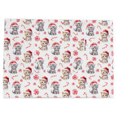 可愛エレガントい子猫甘いお菓子クリスマス ラージペーパーバッグ (裏面)