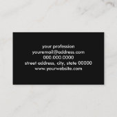 可愛エレガントい幾何学模様の黒い点パステルピンク 名刺 (裏面)