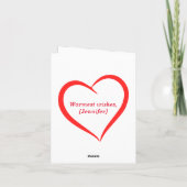 可愛エレガントい心のこもったハグ母の日 カード (裏面)