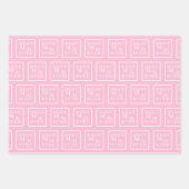 可愛エレガントい最高のと「お母さん今まで」白いハートピンク ラッピングペーパーシート (正面2)