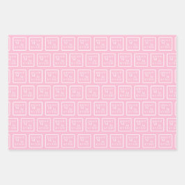 可愛エレガントい最高のと「お母さん今まで」白いハートピンク ラッピングペーパーシート