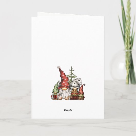 可愛エレガントい格言ファミリー《写真》ぼけ味 シーズンカード (裏面)