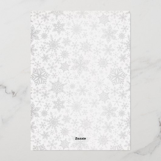 可愛エレガントい格言ブルー金ゴールドメリークリスマス 箔シーズンカード (裏面)