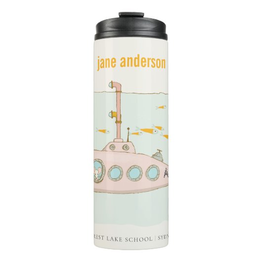 可愛エレガントい水中海底魚モノグラム タンブラー (正面)