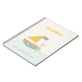 可愛エレガントい海賊マウス帆船キッズモノグラム ノートブック (左側)