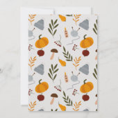 可愛エレガントい温かい秋のエッセンシャル結婚ズ サンキューカード (裏面)