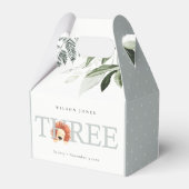 可愛エレガントい獅子葉第3期誕生日パーティー フェイバーボックス (裏面サイド)