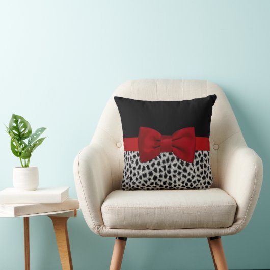 可愛エレガントい白黒ヒョウの肌 クッション (椅子)