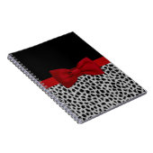 可愛エレガントい白黒ヒョウの肌 ノートブック (右側)