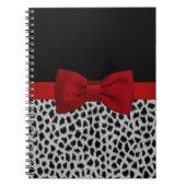 可愛エレガントい白黒ヒョウの肌 ノートブック (正面)