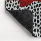 可愛エレガントい白黒豹の肌 マウスパッド (コーナー)