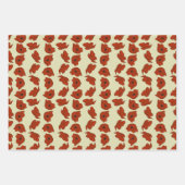 可愛エレガントい緑のポピー離れス ラッピングペーパーシート (正面2)