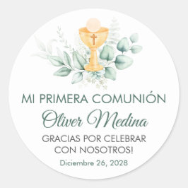 可愛エレガントい緑離れの聖体拝領 ラウンドシール