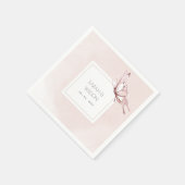 可愛エレガントい赤面水彩蝶結婚のNA スタンダードカクテルナプキン (角)