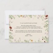 可愛エレガントい野花サンキューカード サンキューカード (裏面)