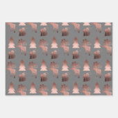 可愛エレガントい銅バラ金ゴールドクリスマスパターン ラッピングペーパーシート (正面2)