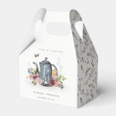 可愛エレガントい陽気なバラフローラティーポット結婚 フェイバーボックス (正面サイド)